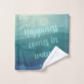 Citation de vie de sirène personnalisée Aqua Waves (Gant de toilette)