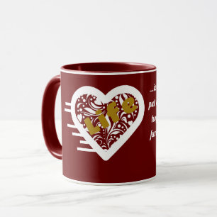 Citation de vie Maroon Mug par la poète Adiela Ako