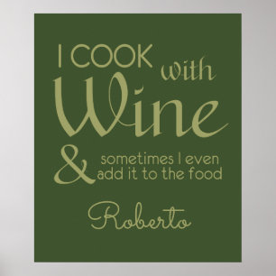 Citation de vin affiche de nom personnalisé