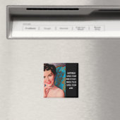 Citation de vin amusant Retro Homemaker Magnet (In Situ (Lave-vaisselle))