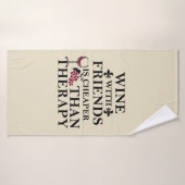 citation de vin drôle pour les amis (Serviette de bain)