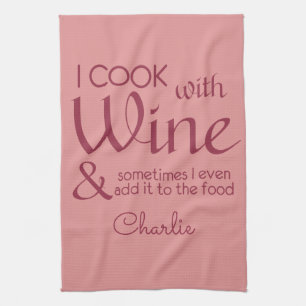 Citation de vin serviette de cuisine personnalisée