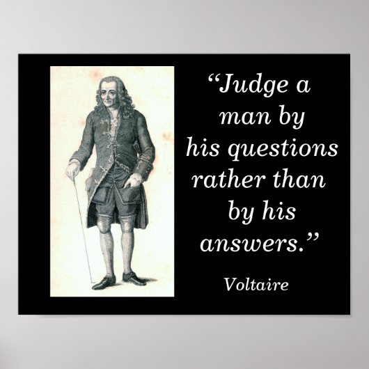 Citation de Voltaire - affiche d'art (Devant)