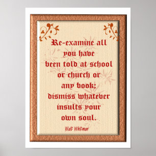 Citation de Walt Whitman - affiche