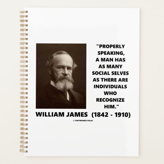Citation de William James sur les multiples moi so (Devant)