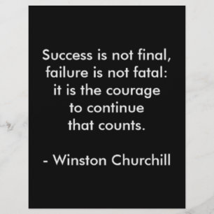 Citation de Winston Churchill ; Feuille de papier