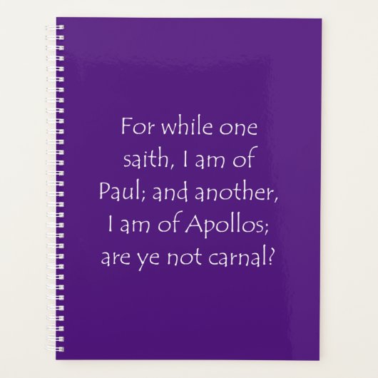 Citation d'écriture 1 Corinthiens 3 4 (Devant)