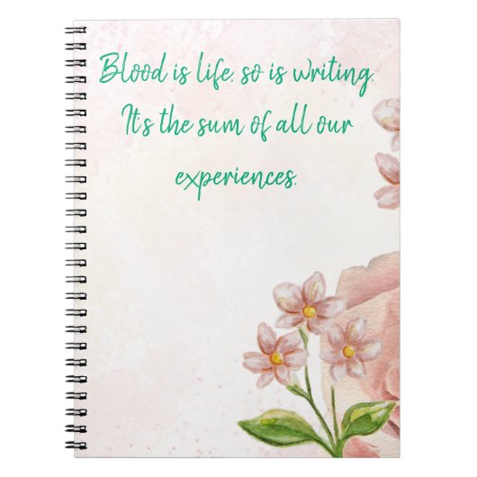 Citation d'écriture carnet inspirationnelle (Devant)