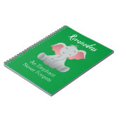 Citation d'éléphant pour bébé mignon Carnet de rap (Côté gauche)