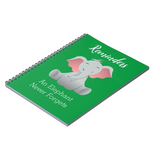 Citation d'éléphant pour bébé mignon Carnet de rap (Côté gauche)