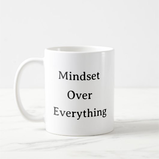 Citation d'entrepreneur Mug - L'état d'esprit sur (Gauche)