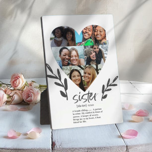 Citation des soeurs modernes Photo Plaque de coeur