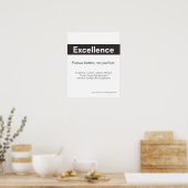 Citation d'excellence Déco murale de bureau minima (Cuisine)
