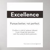 Citation d'excellence Déco murale de bureau minima (Devant)