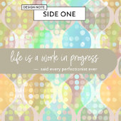 Citation d'Humour Abstrait Bleu Orange Neutres Mug