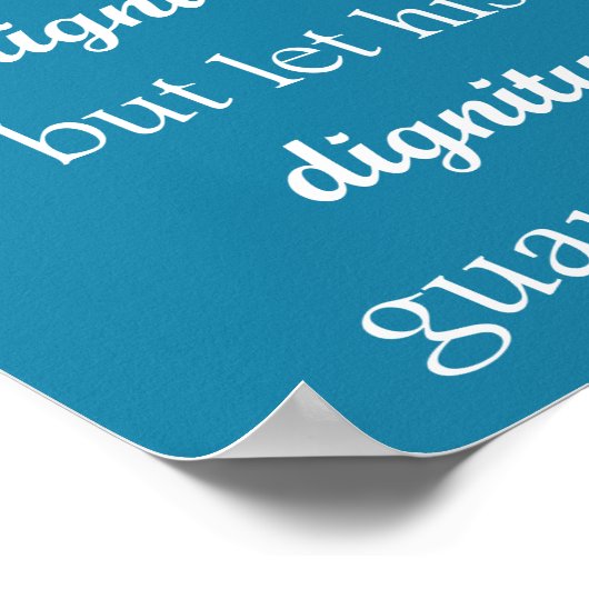 Citation "Dignité" Affiche (Coin)