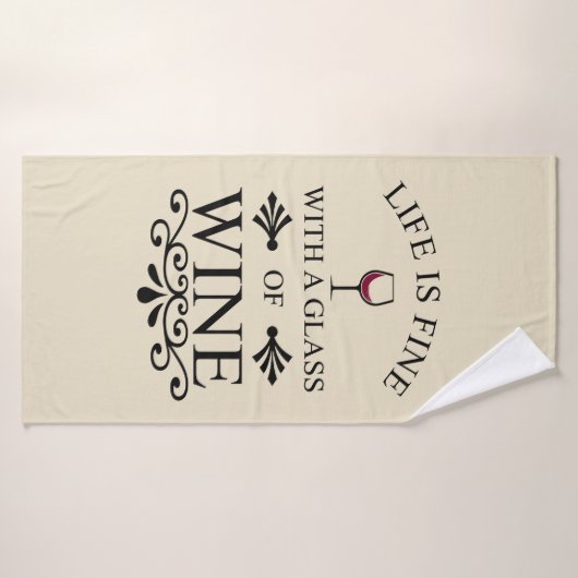 Citation drinker vin drôle (Serviette de bain)