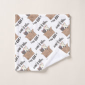 Citation drôle Accueil est où est votre chat (Gant de toilette)