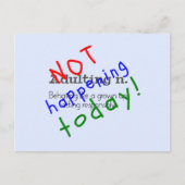 Citation drôle adultère pas aujourd'hui carte post (Devant)