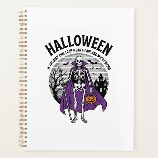 Citation drôle de cape d'Halloween de squelette de (Devant)