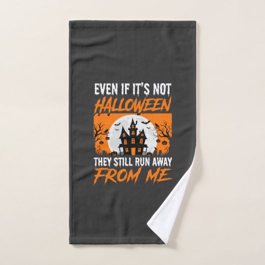 Citation drôle de maison hantée pour Halloween Gra (Serviette à main)