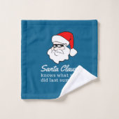 Citation drôle de Père Noël (Gant de toilette)