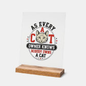Citation drôle de propriétaire de chat Design de g (Angle)