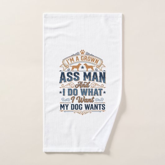 Citation drôle de propriétaire de chien Design vec (Serviette à main)