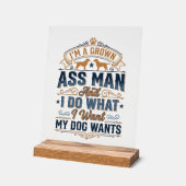 Citation drôle de propriétaire de chien Design vec (Angle)