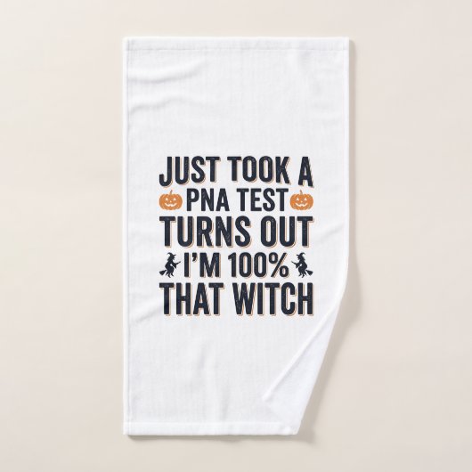 Citation drôle de sorcière pour test de Halloween (Serviette à main)