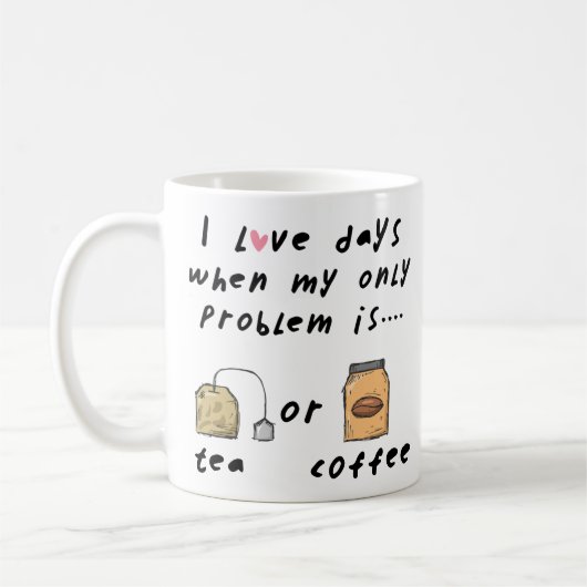 Citation drôle, thé ou café Mug (Gauche)