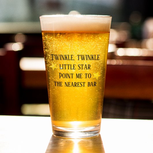 Citation drôle  Verre à bière Pintre à paillettes