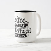 Citation du café et de la maternité Mug (Devant droit)