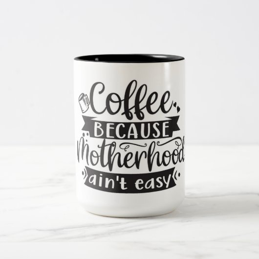 Citation du café et de la maternité Mug (Centre)