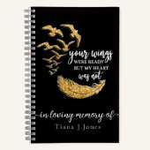 Citation Elegant Mémorial Grief Sympathie Carnet (Recto)