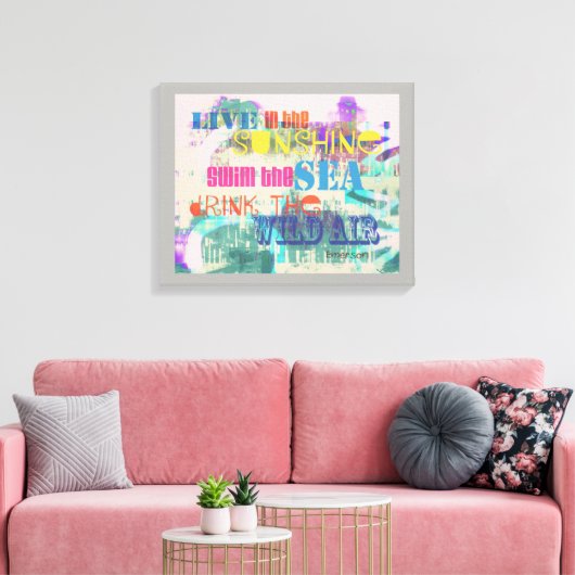 citation Emerson colorée toile tendue (Insitu(Salon))