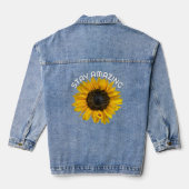Citation et tournesol jaune avec Bug dame (Verso)