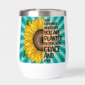 Citation et tournesol tiré à la main (Arrière)