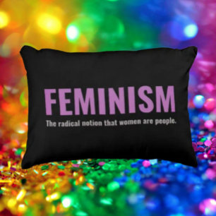 Citation féministe Coussin - Décor gras