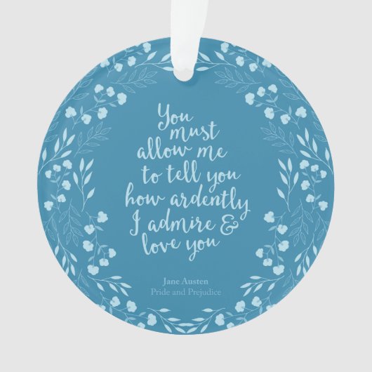 Citation florale de fierté de Jane Austen et (devant)