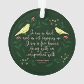 Citation florale verte de Charlotte Bronte Jane (dos)