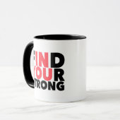 Citation forte motivationnelle Mug (Devant gauche)