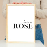 Citation française "La vie en rose" Poster