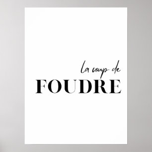 Citation française. Poster "Le coup de foudre"