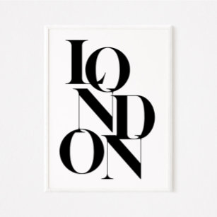 Citation graphique minimaliste de Londres Poster n