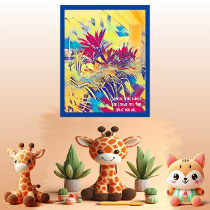 Citation inspirante de Garden Bush Mur Art Déco Ab