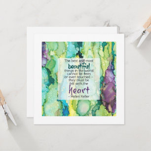 Citation inspirante d'Helen Keller, Belle Carte