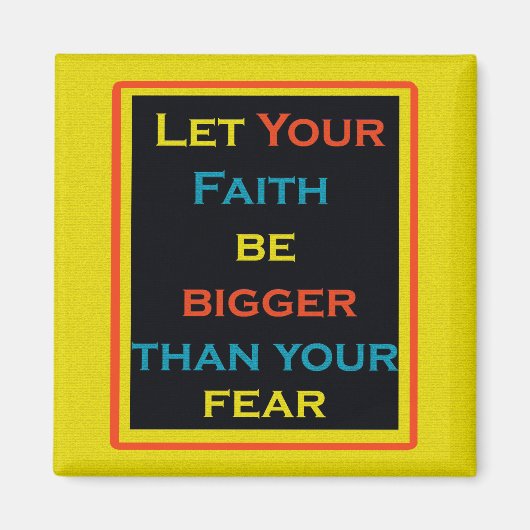 Citation inspirante, foi et aimant de la peur (Devant)