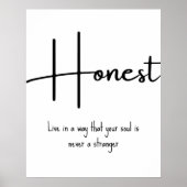Citation Inspirante Honnête Impression Murale (Devant)