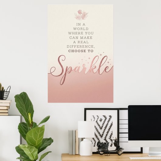 Citation Inspirante – Impression Murale Minimalist (Bureau à domicile)